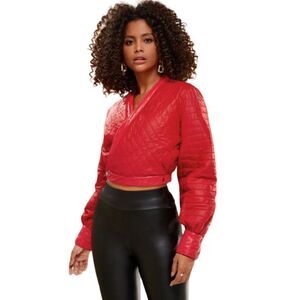 Light-Weight Quilted Coat With Button Cuffs L